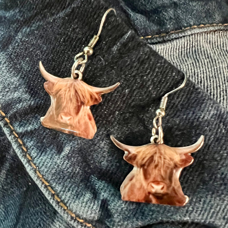 The Highland Cow Earrings | gussieduponline
