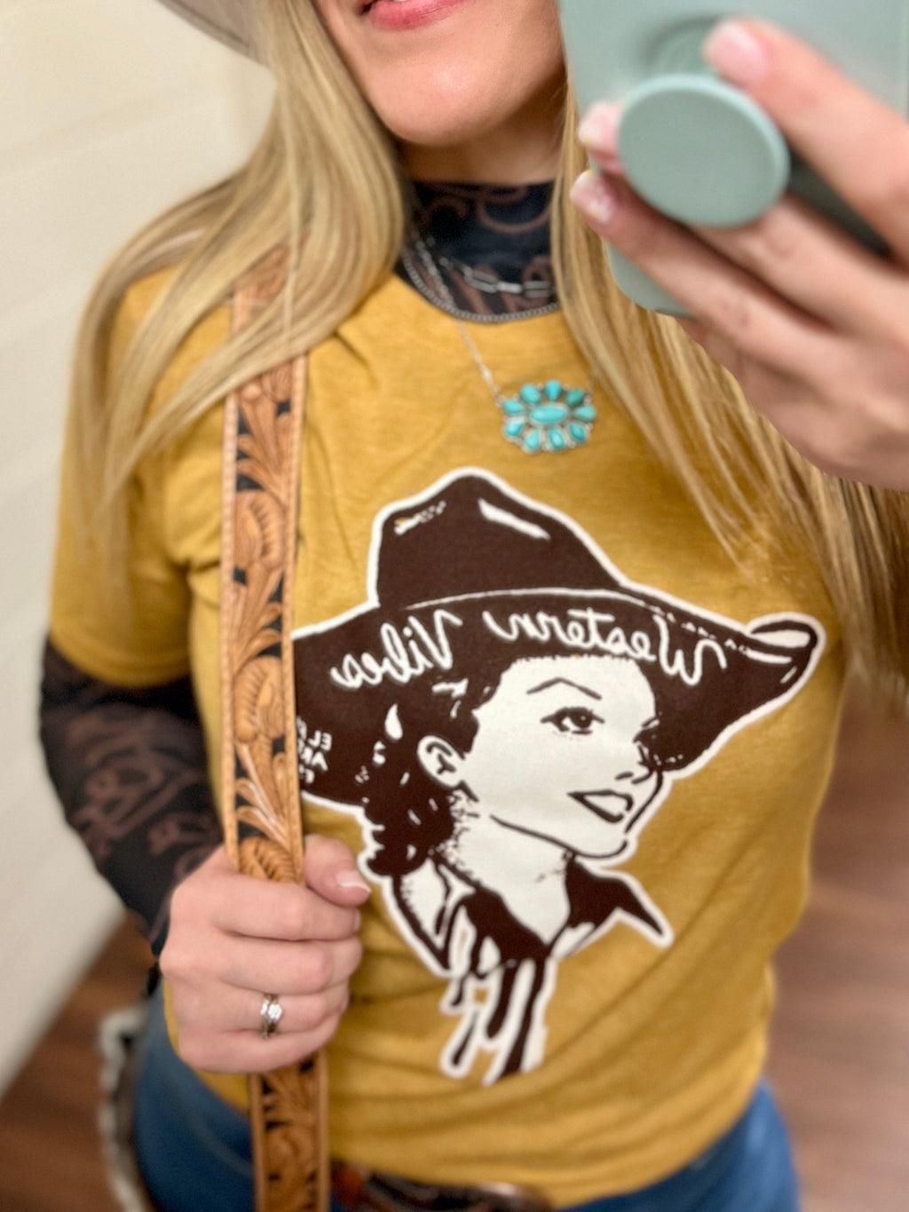 Mustard Western Vibes Tee | gussieduponline