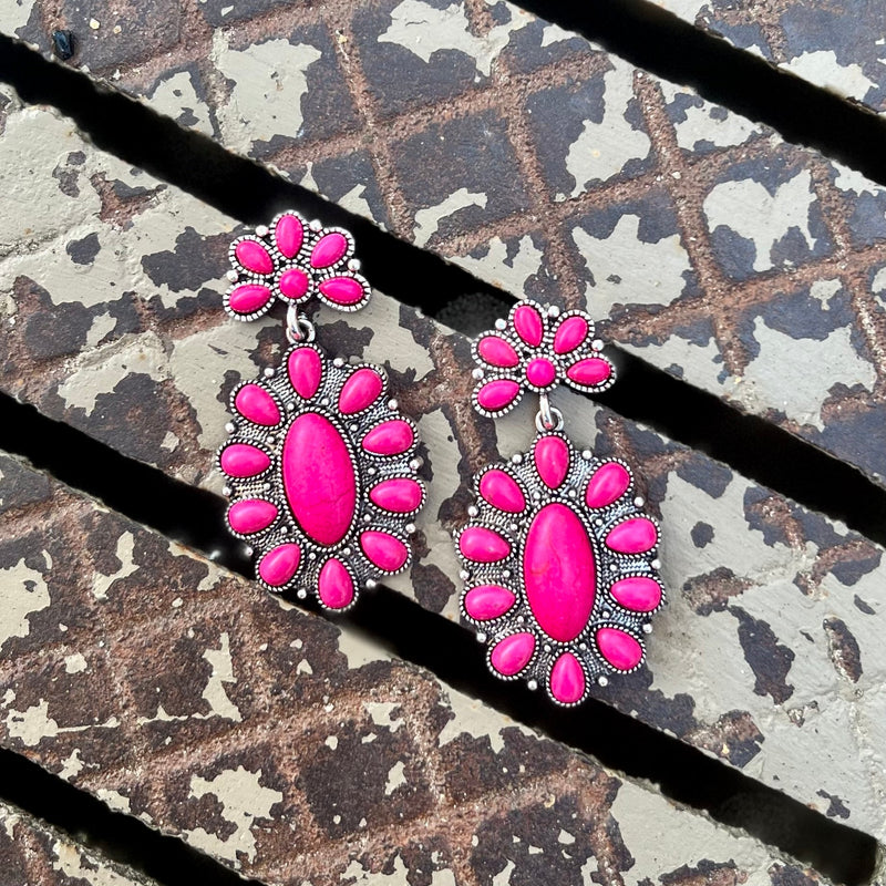 Pink Blossoming Squash Earrings | gussieduponline