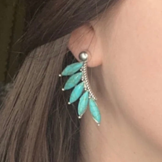 Turquoise Wing Earrings | gussieduponline