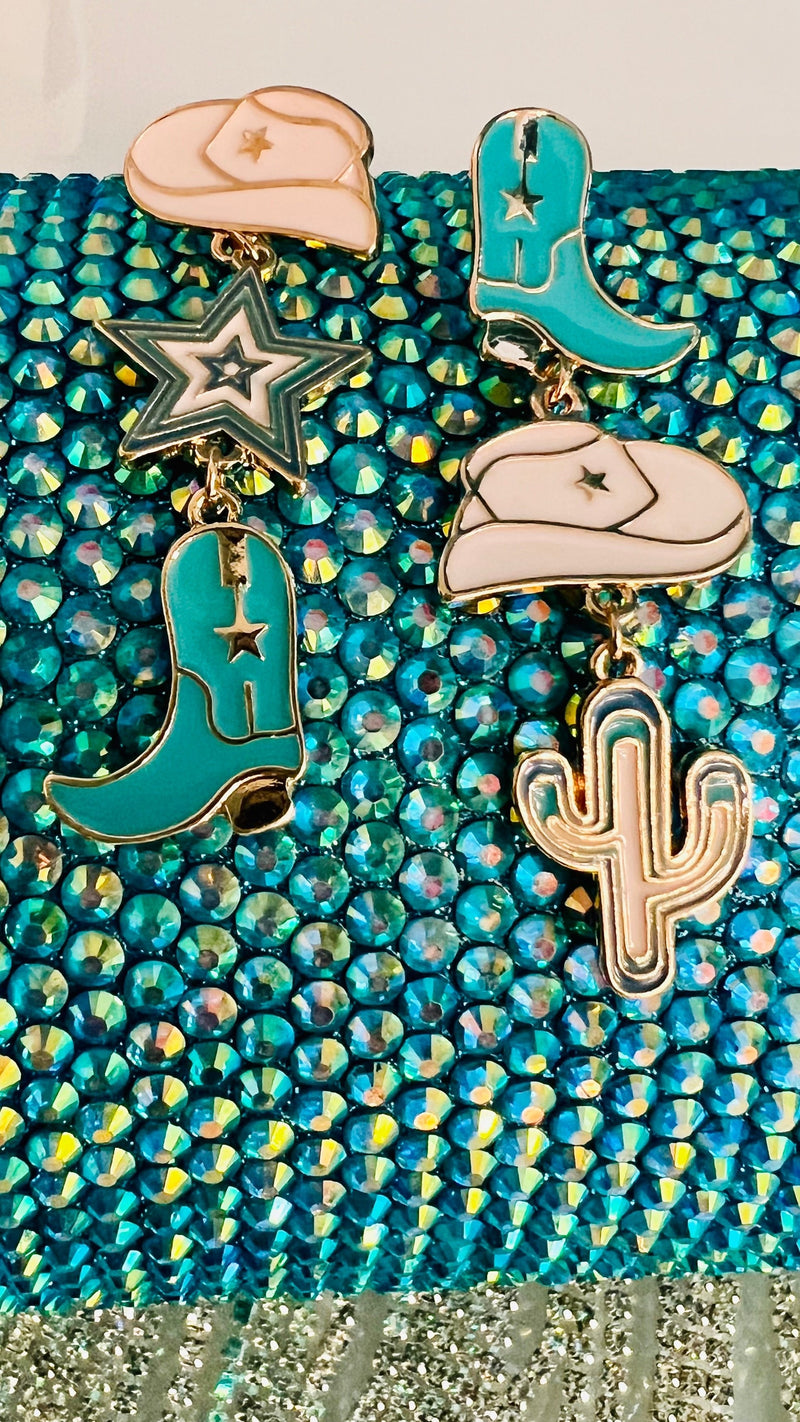 Dangling Western Turquoise Earrings | gussieduponline