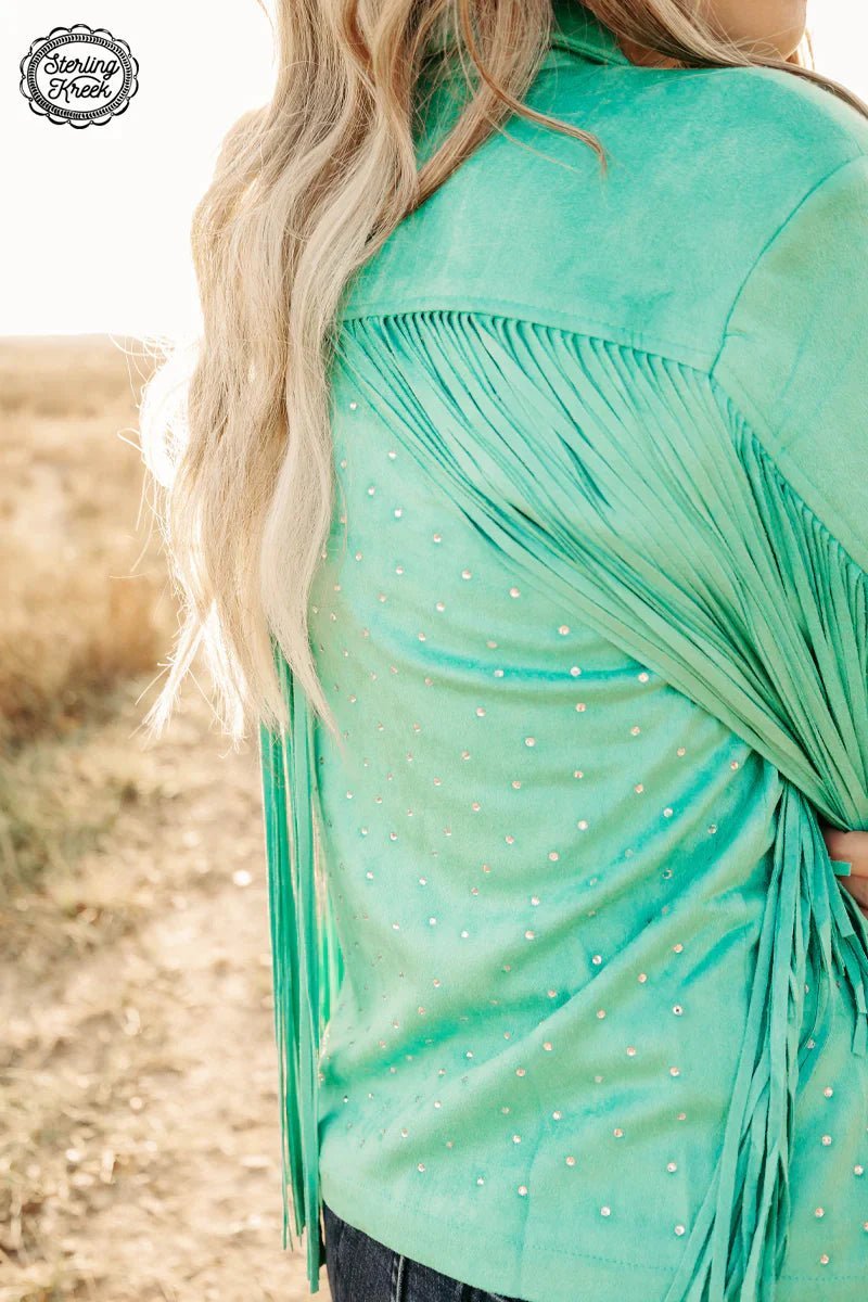 PLUS Shimmer and Shine Turquoise Jacket | gussieduponline