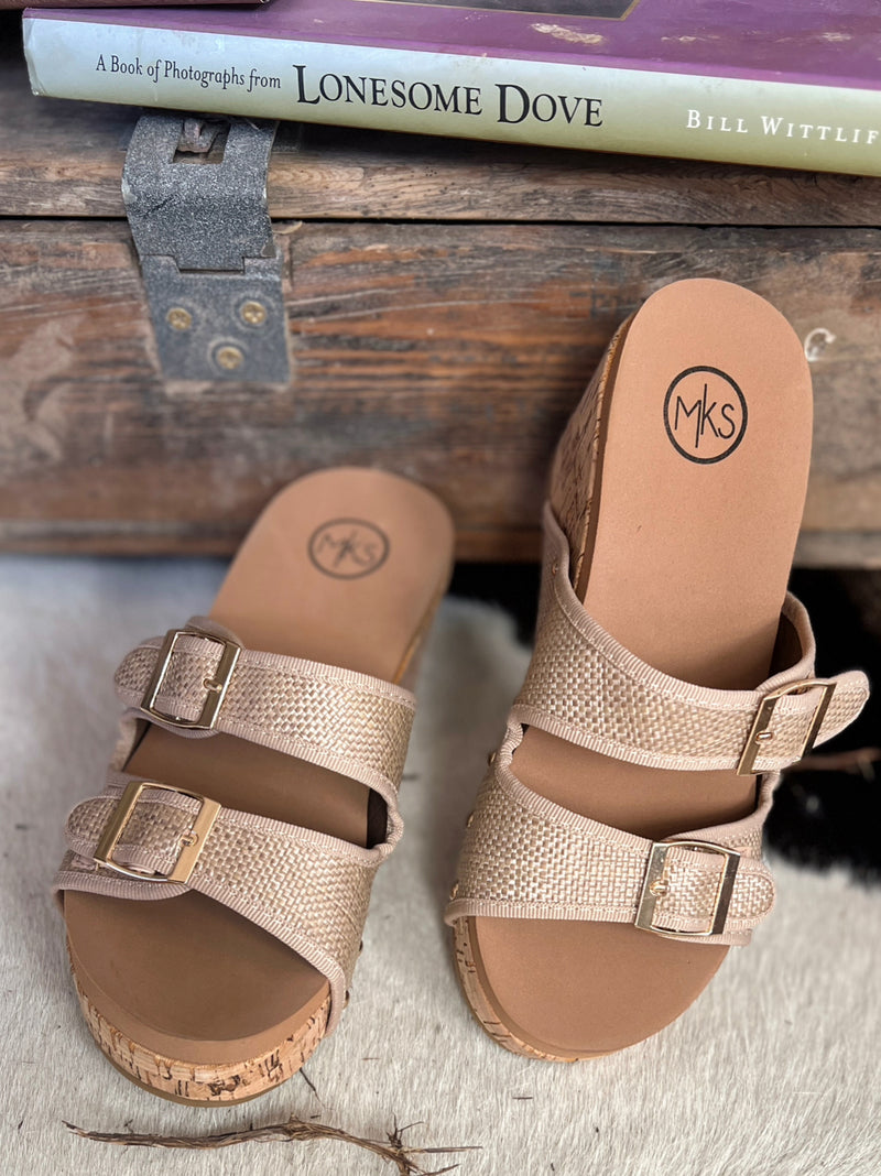 Say The Word Wedge Sandals | gussieduponline