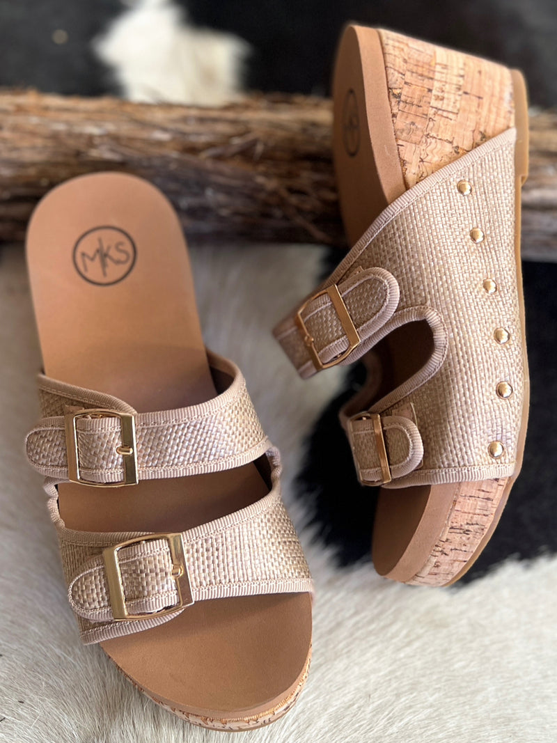 Say The Word Wedge Sandals | gussieduponline