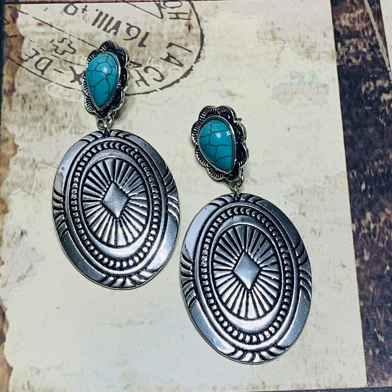 The Traveler Turquoise Earrings | gussieduponline
