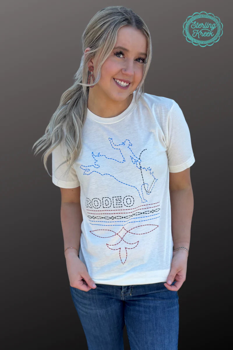 Sterling Kreek Too Cool for British Rule Tee I Gussieduponline. top. women's top. white. graphic tee. red. blue. independence. freedom. short sleeve. scoop neck. apparel. women's western boutique. small business. Ships fast from Texas. 