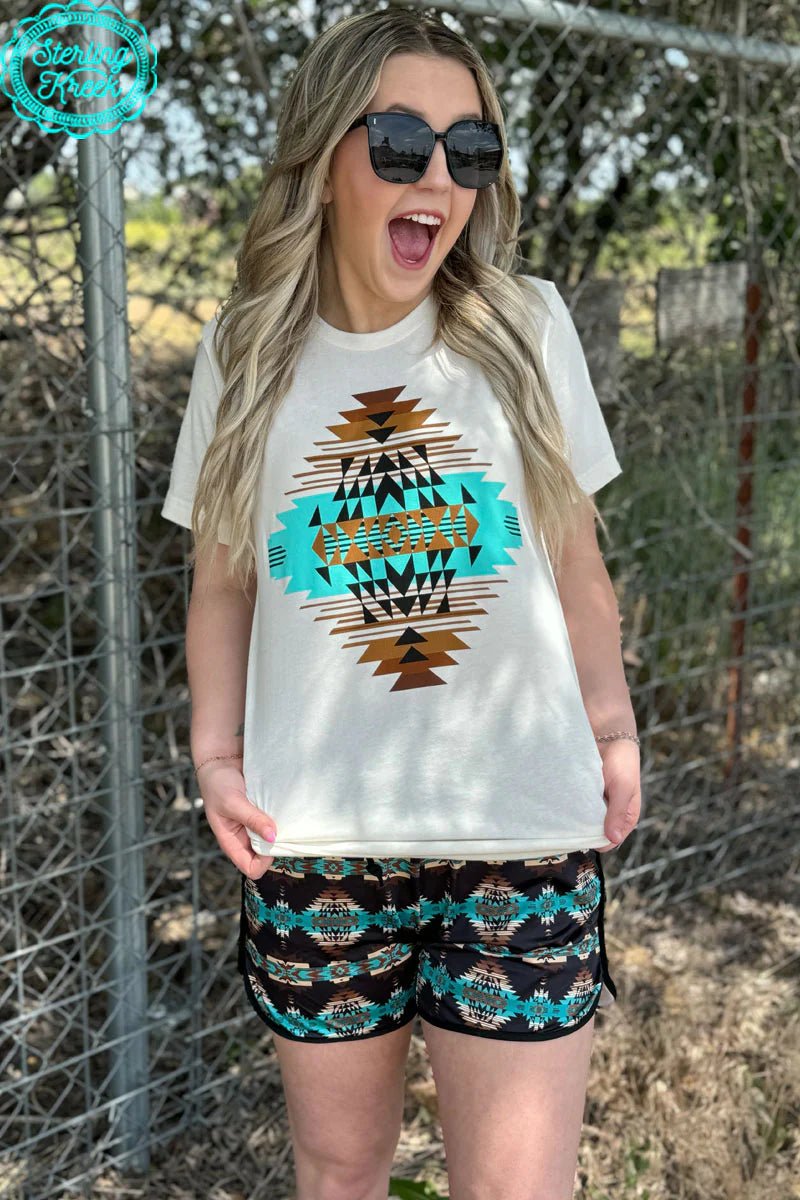 Sterling Kreek The Sandy Aztec Tee | gussieduponline