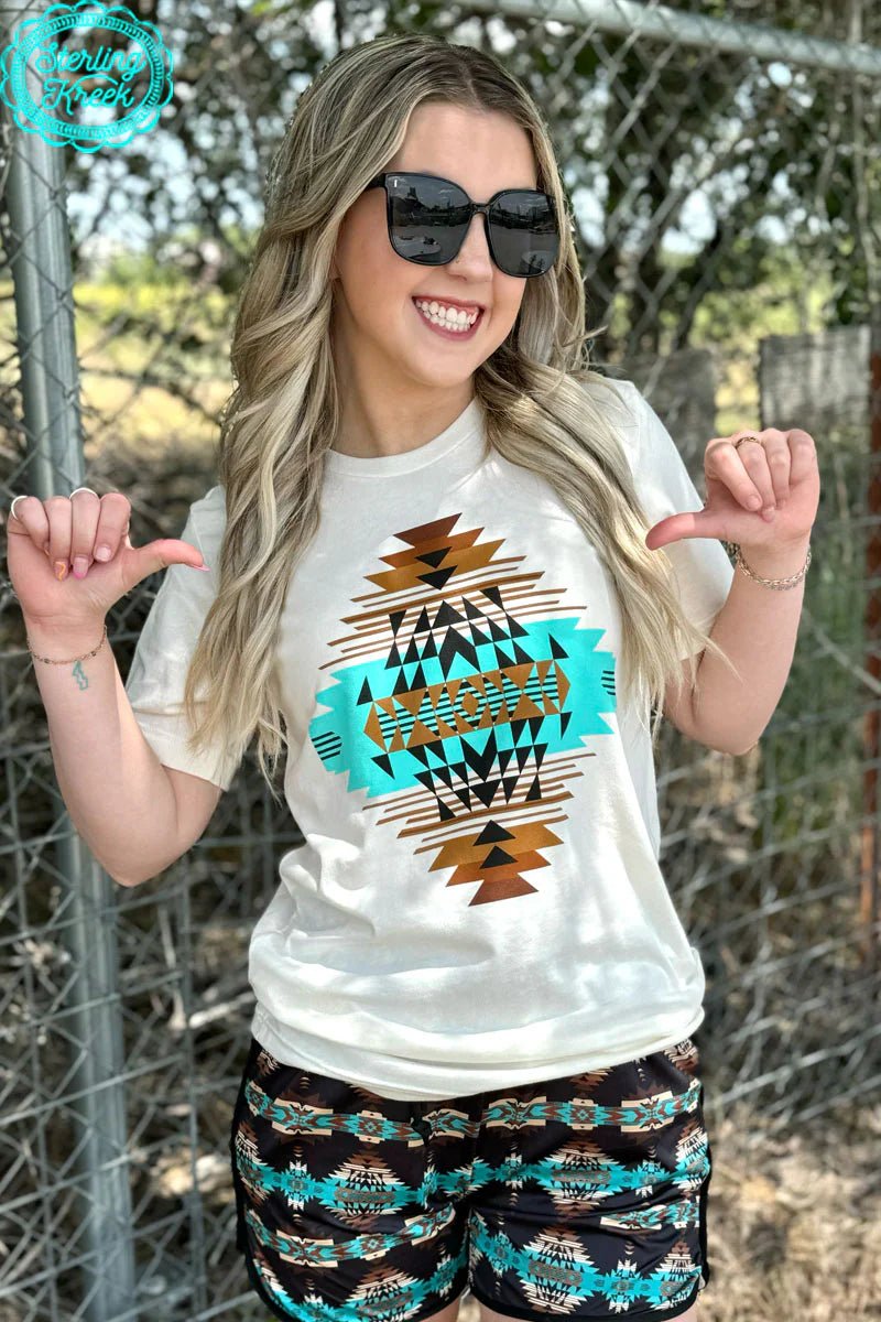 Sterling Kreek The Sandy Aztec Tee | gussieduponline