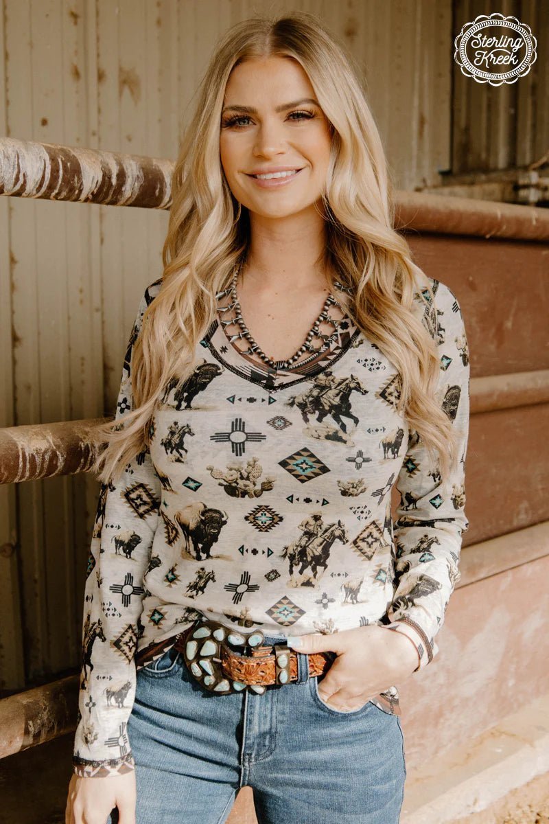 Bison in Bandera Top | gussieduponline