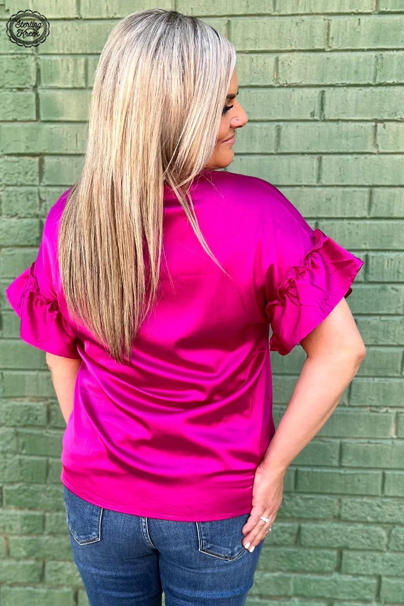 Downtown Darling Top Berry | gussieduponline