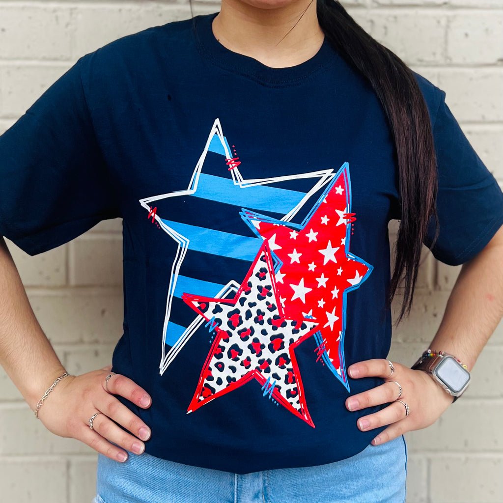 Doodle Star Graphic Tee* | gussieduponline