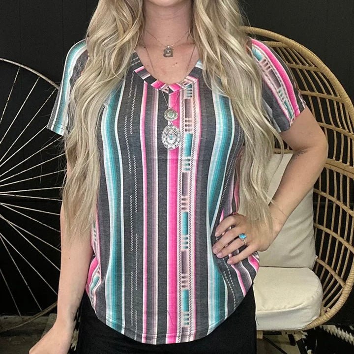 Serape City Heart Top | gussieduponline