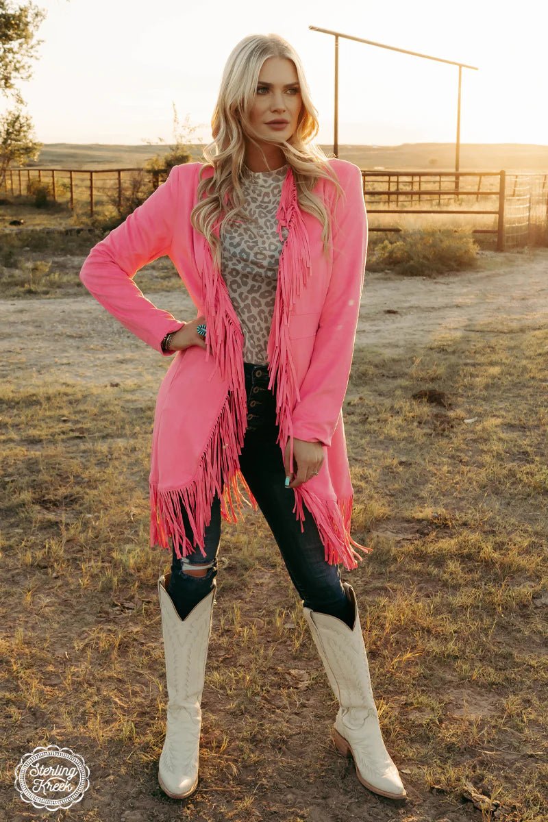 PLUS Scottsdale Suede Pink Jacket | gussieduponline