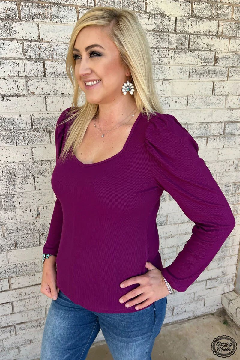 Something Classy Plum Top | gussieduponline