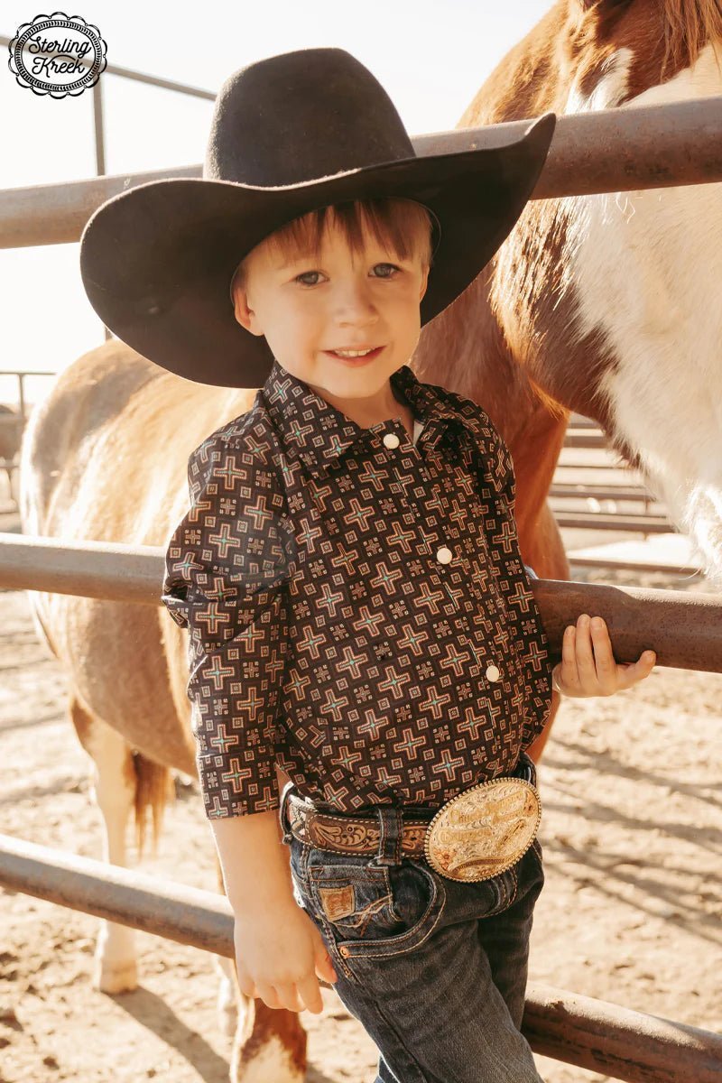 KIDS Red Cloud Button Up | gussieduponline