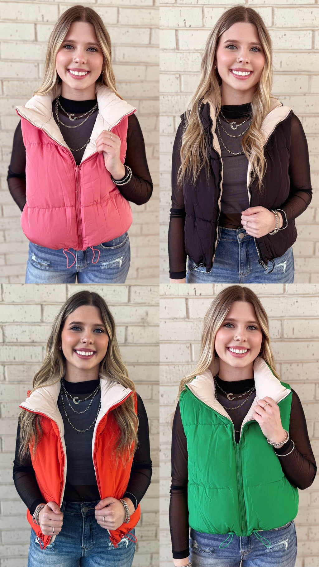 Woven Reversible Vest - Multiple Colors | gussieduponline