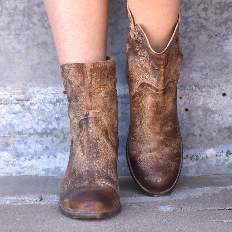 Brown Weathered Leather Boot* | gussieduponline
