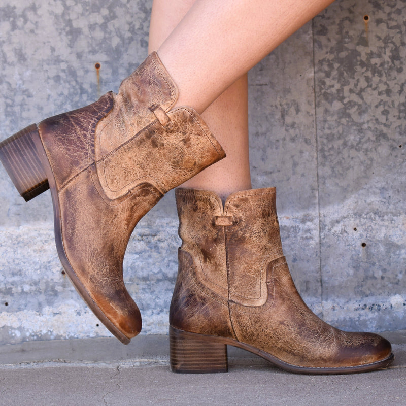 Brown Weathered Leather Boot* | gussieduponline