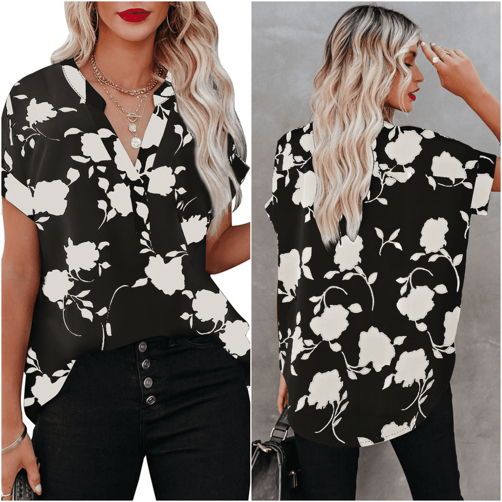 PLUS Floral Silhouette Top* | gussieduponline