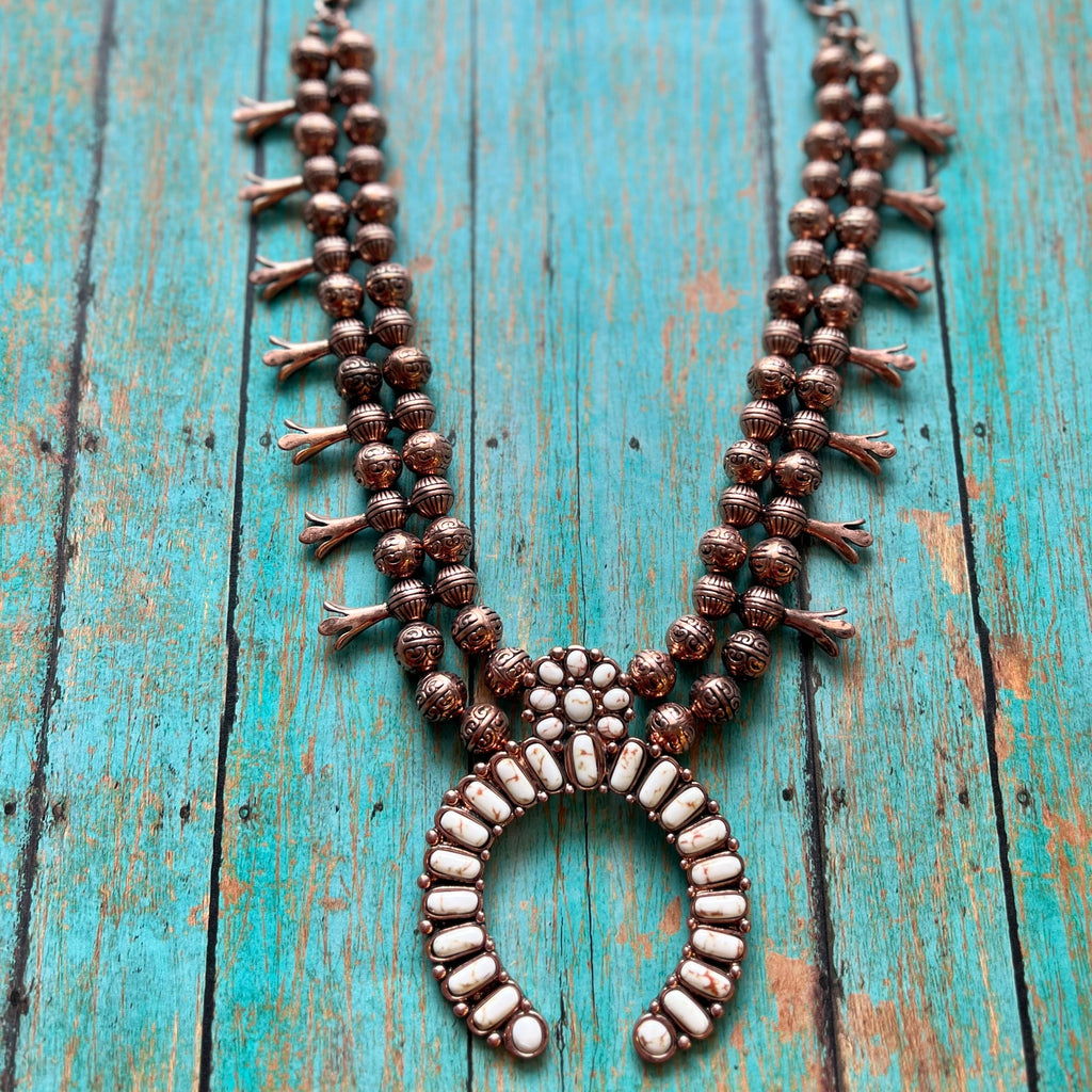 Montezuma Copper Squash Necklace | gussieduponline