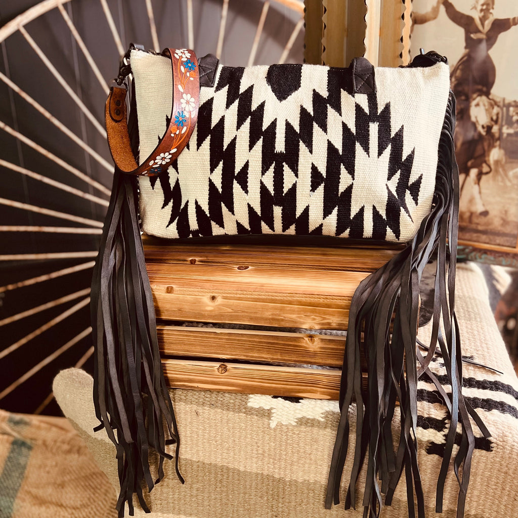 No Grey Area Fringe Bag | gussieduponline