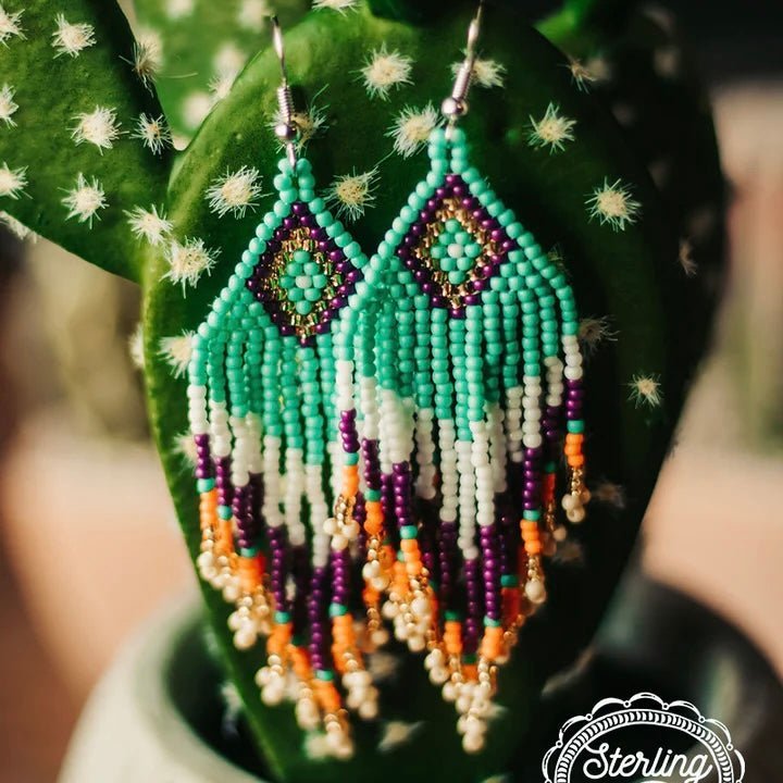 Native Nation Seed Bead Earrings | gussieduponline