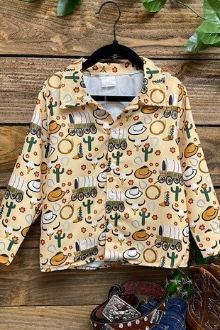 KIDS On The Oregon Trail Button Up Top* | gussieduponline