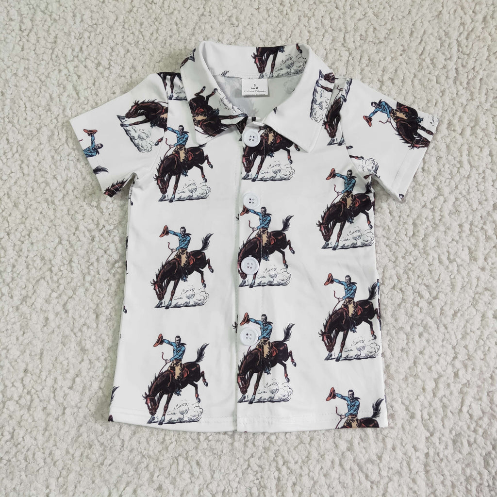 KIDS Born To Ride Button Up Top* | gussieduponline