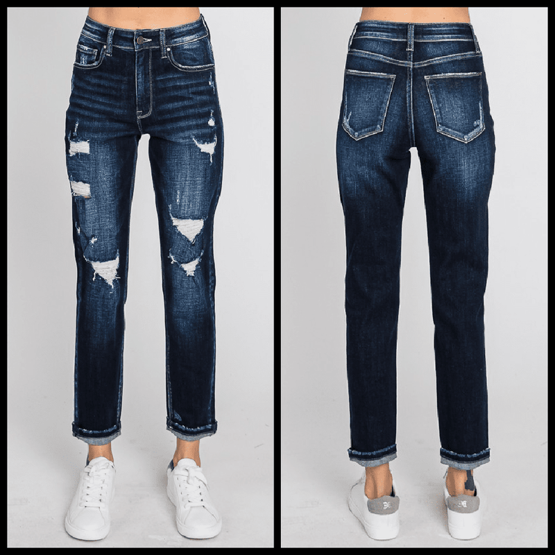 Double Cheeked Up Mom Jeans | gussieduponline