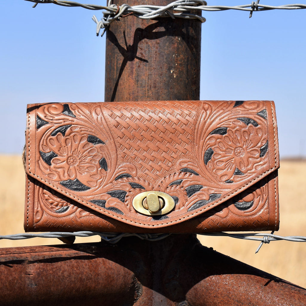 Amity Embossed Leather Wallet | gussieduponline