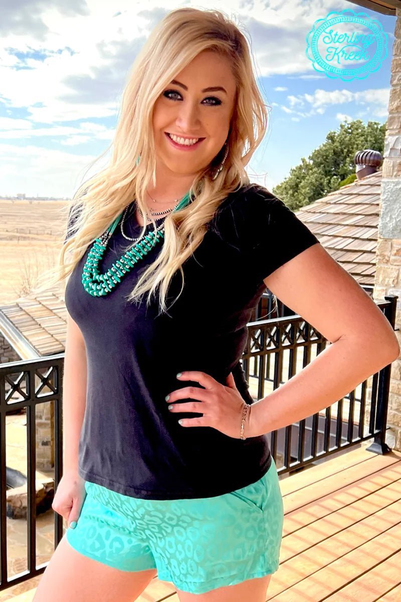 Color Me Turquoise Shorts* | gussieduponline