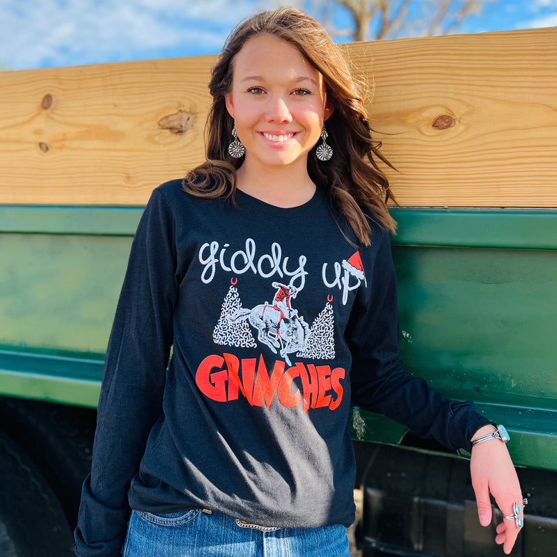 Giddy Up Grinches Long Sleeve Tee* | gussieduponline