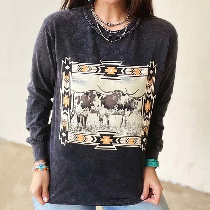 Love & Longhorns Long Sleeve Tee | gussieduponline