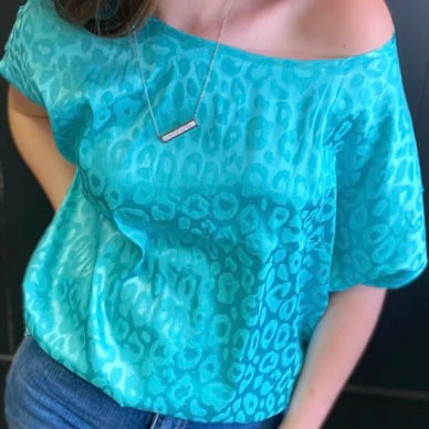 Two Step Turquoise Top | gussieduponline