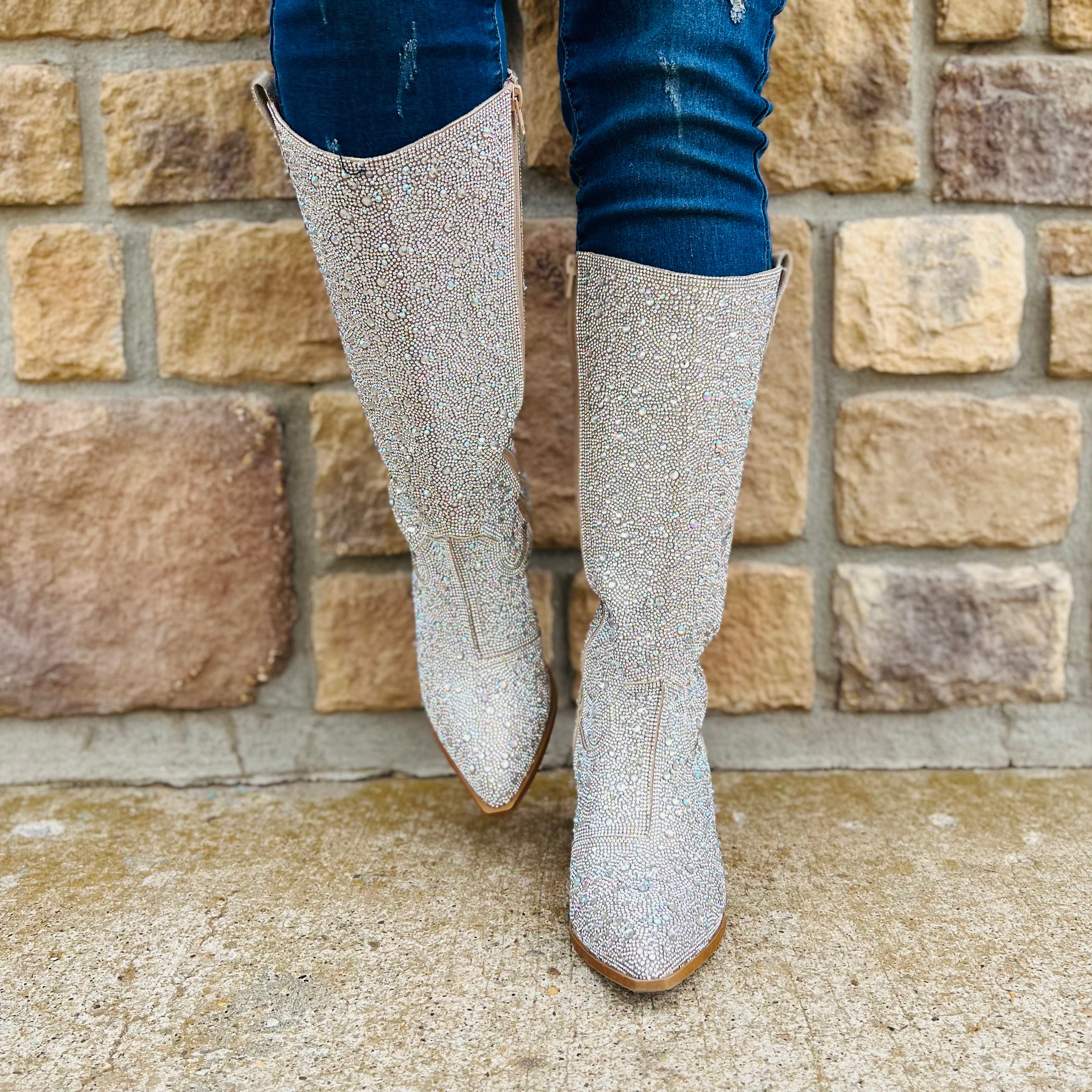 Limited edition steve madden rhinestone buying boots